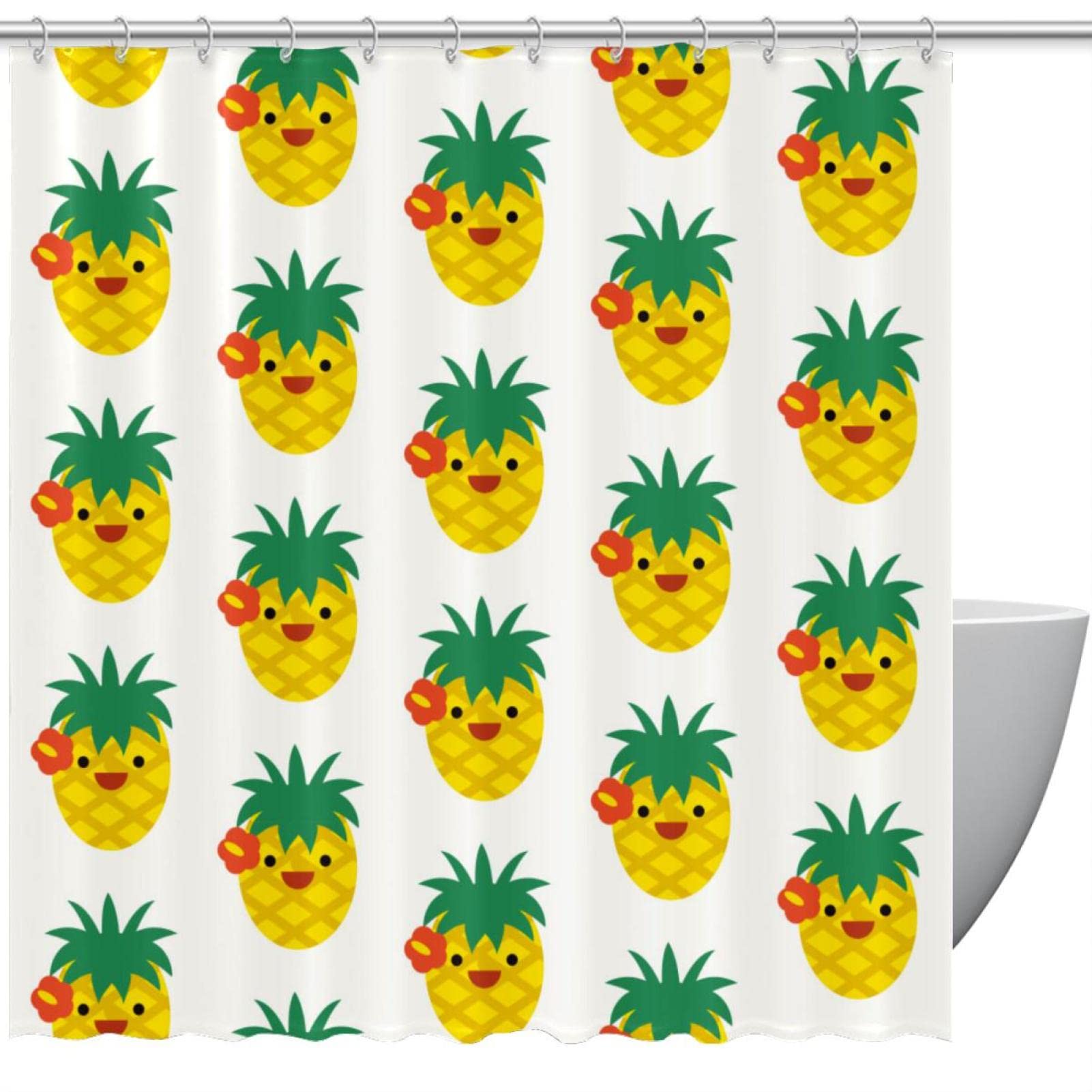 Rideau de douche ananas pour une ambiance tropicale et fraîche chaque matin