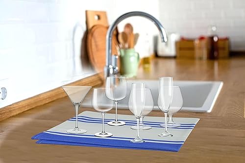 Miniatura 4 de Tiny Break Toallas de cocina, de 20 x 28 pulgadas, altamente absorbentes, 100% algodón, toallas de cocina de alta calidad, vintage, a rayas, de