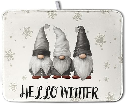 Vista 513 de Tapete de secado de platos con hojas de palma tropicales para encimera de cocina, 18 x 24 pulgadas, tapete de secado de cocina Monstera verde