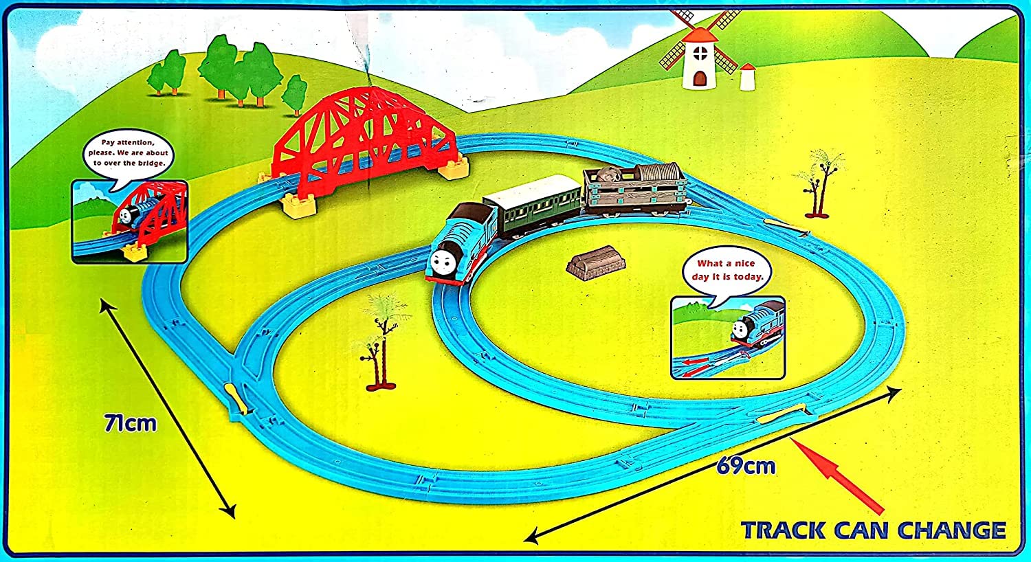 LONGMIRE Battery-Operated Express Toy Train Set for Kids 3+ | DIY Railway Tracks | Adventure Train with Lights, Sound, Over-Bridge, Tunnel Cave | Educational Toy | Ideal Gift | Train for Kids - Image 8 thumbnail