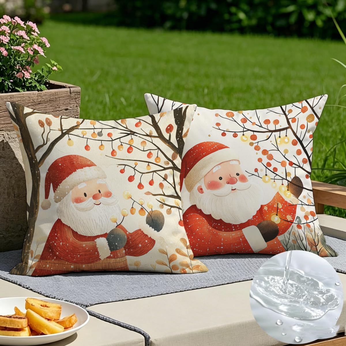 Housse coussin rouge 60x60 en lin pour rénover et protéger votre canapé, lot de 2