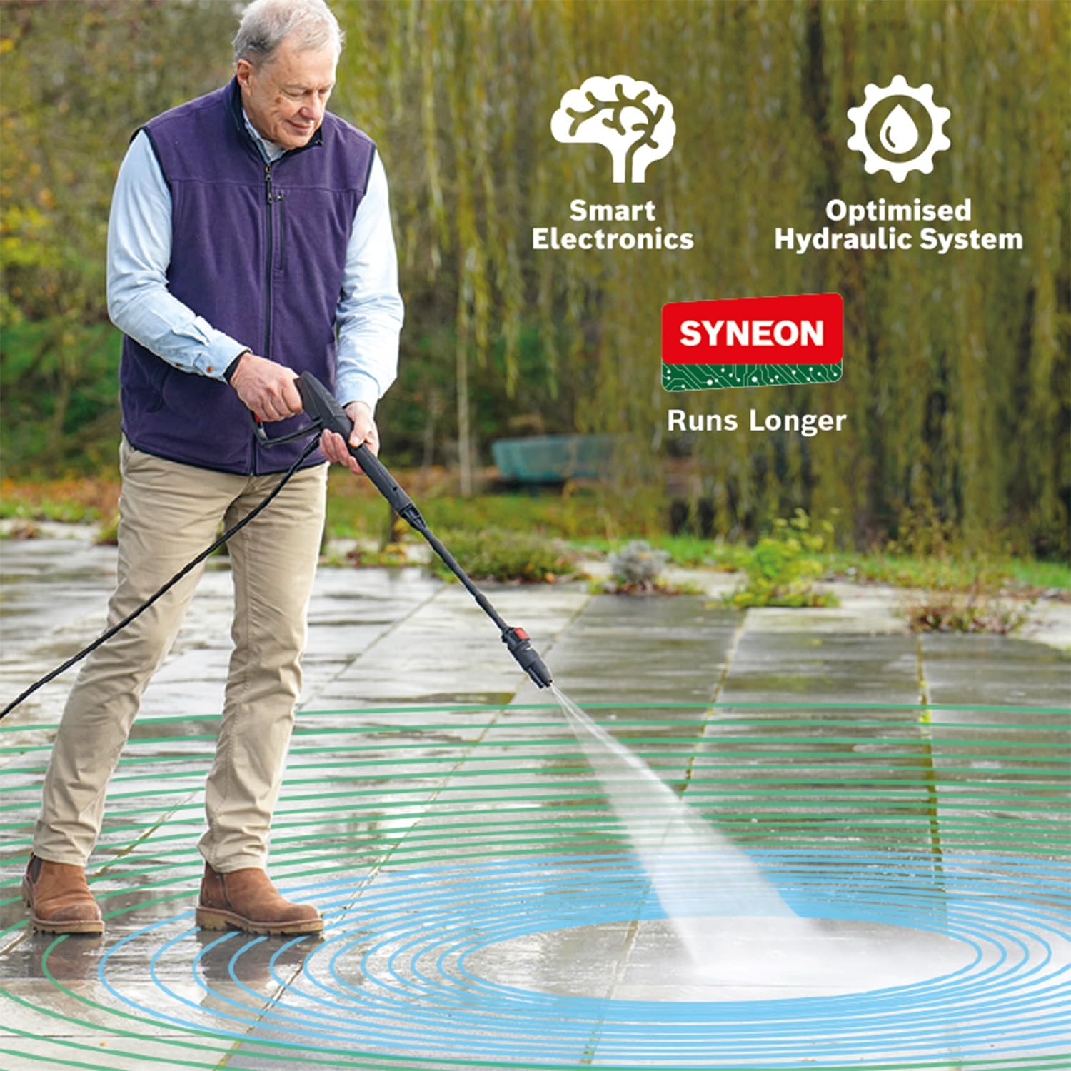 Bosch Hidrolimpiadora a batería UniversalAquatak 36V-100 | sistema 36 V; hasta 45 minutos de funcionamiento; con batería de 4,0 Ah y cargador