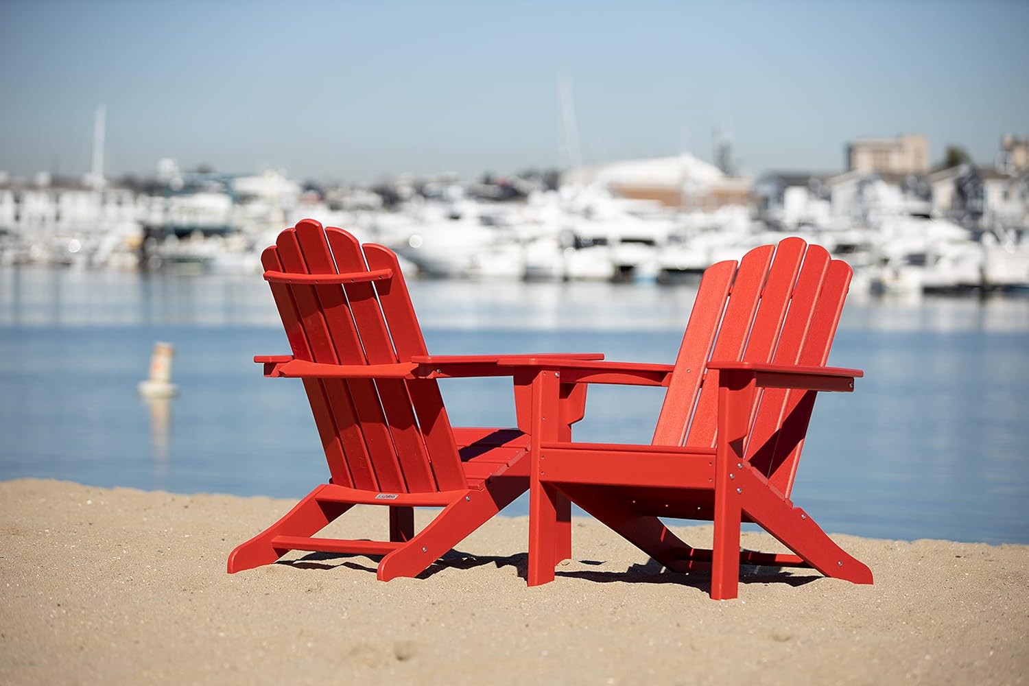 LuXeo LUX-1519-RED2 Marina Adirondack Chair, 2-Pack, Red : Everything Else