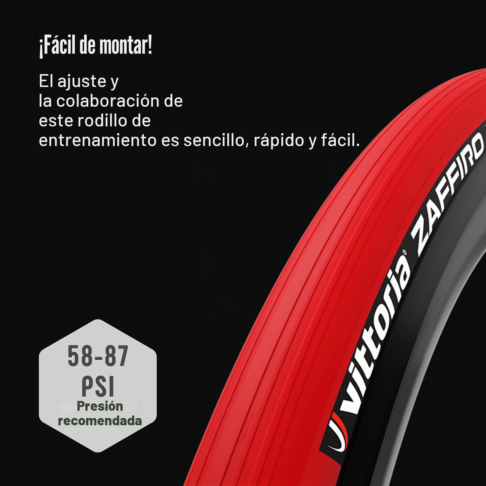 Vittoria Zaffiro Pro Home - Entrenador de neumáticos Completo, Color Rojo