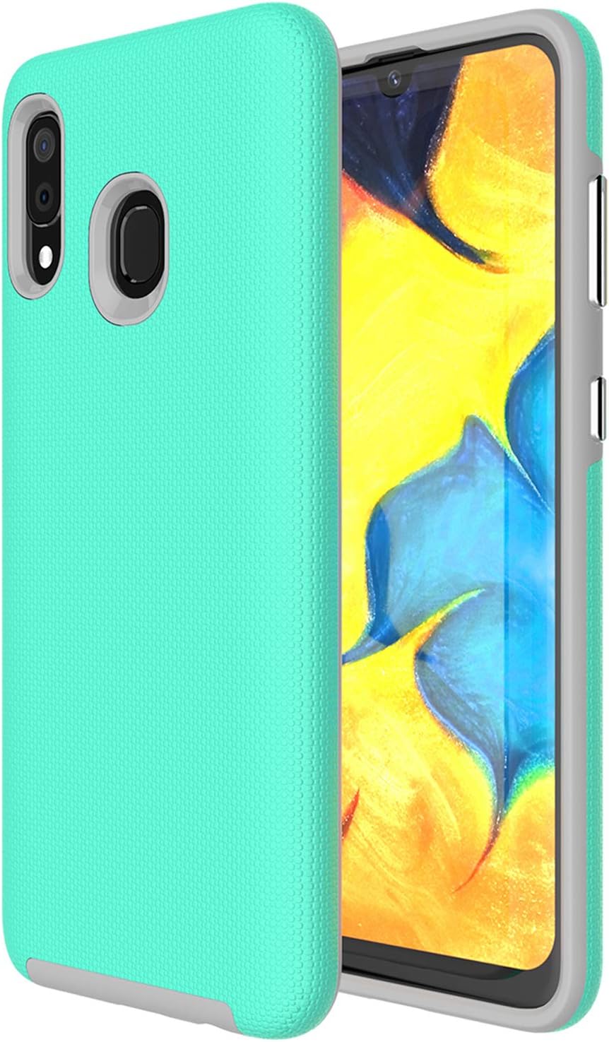 Ownest Compatible Samsung Galaxy A20 Case,Samsung Galaxy A30 Case Anti-Fall Dual Layer 2 in 1 Hard PC TPU with Protection Lightweight for Samsung Galaxy A20,Galaxy A30 (6.4 Inch)-(Mint Green-3)