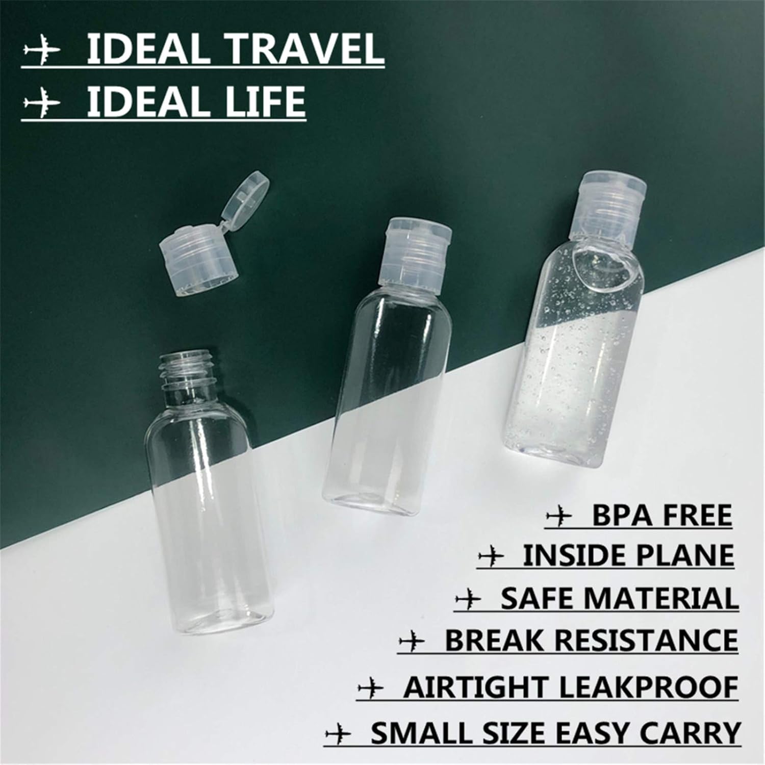 Small Plastic Bottles 2 oz,Plastic Refillable Bottles,Travel Size Bottles Toiletry Bottles Empty with Flip Top Cap,Squeezeable Cosmetic Bottles 60ml for Shampo,Body Wash,Lotion,Hand Snitizer 25Pack … : Beauty & Personal Care