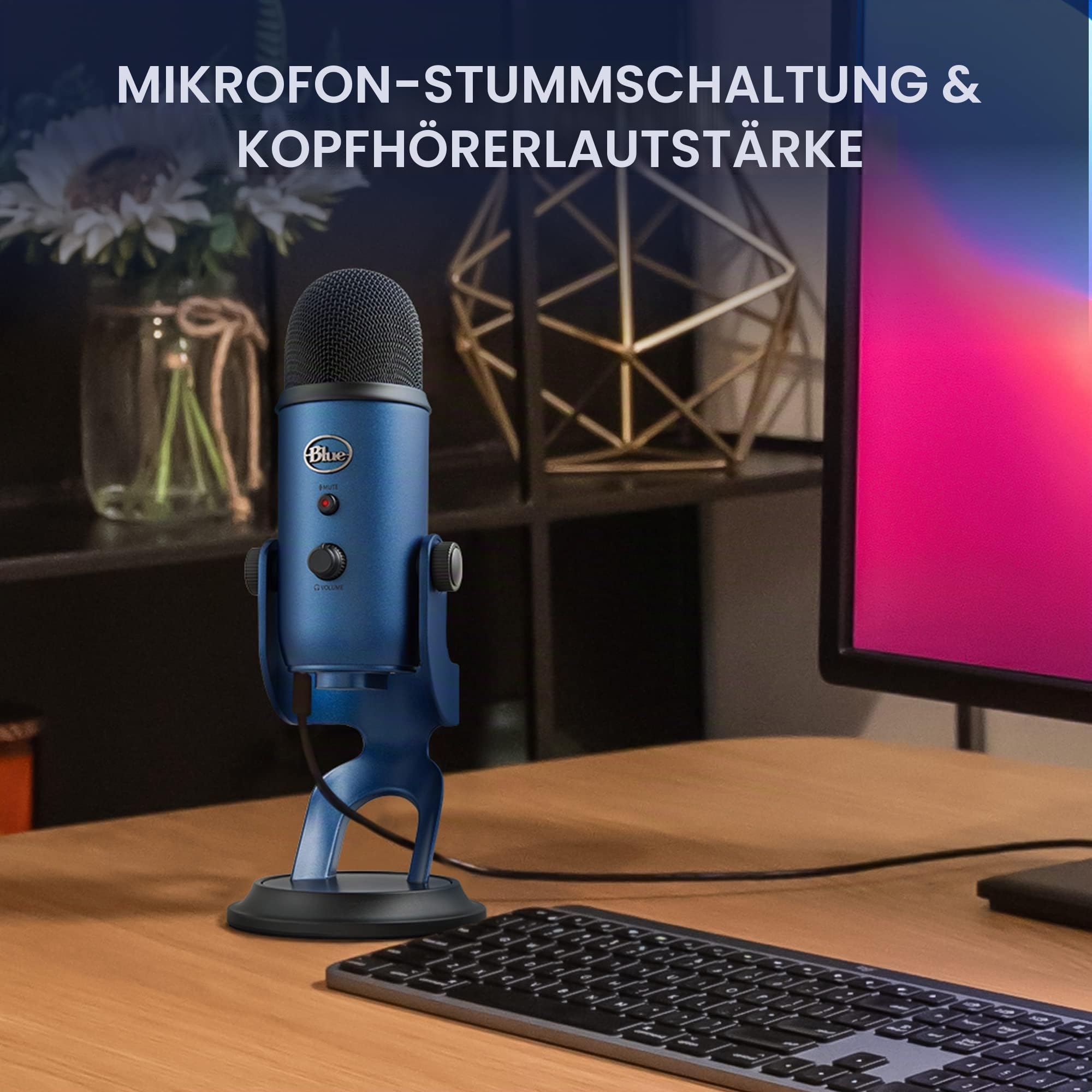 Logitech Microphone, Blau, Yeti