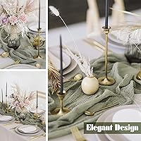 Vista 289 de Showgeous 10 Pack Baby Pink Cheesecloth Table Runner 10FT Long Semi-Sheer Gauze Table Runner Boho or Rustic Wedding Decor for Wedding Decor Arch