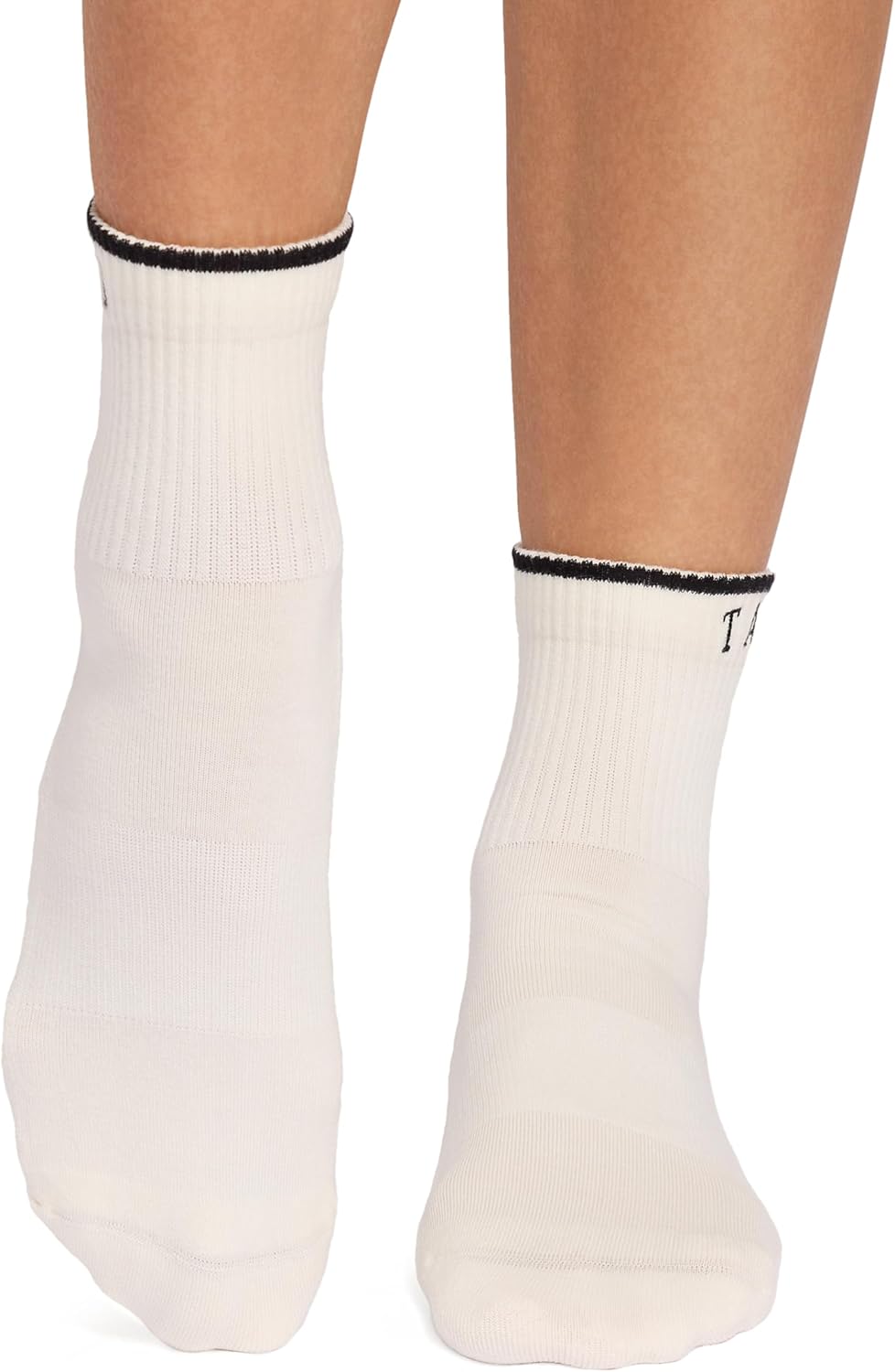 TAVI Aria Pilates Socks 2-Pack - Grip Socks for Women with Non-Slip Grippy Sole and Arch Support, Wear for Yoga, Barre, Dance - Academia/Morning Light, Small