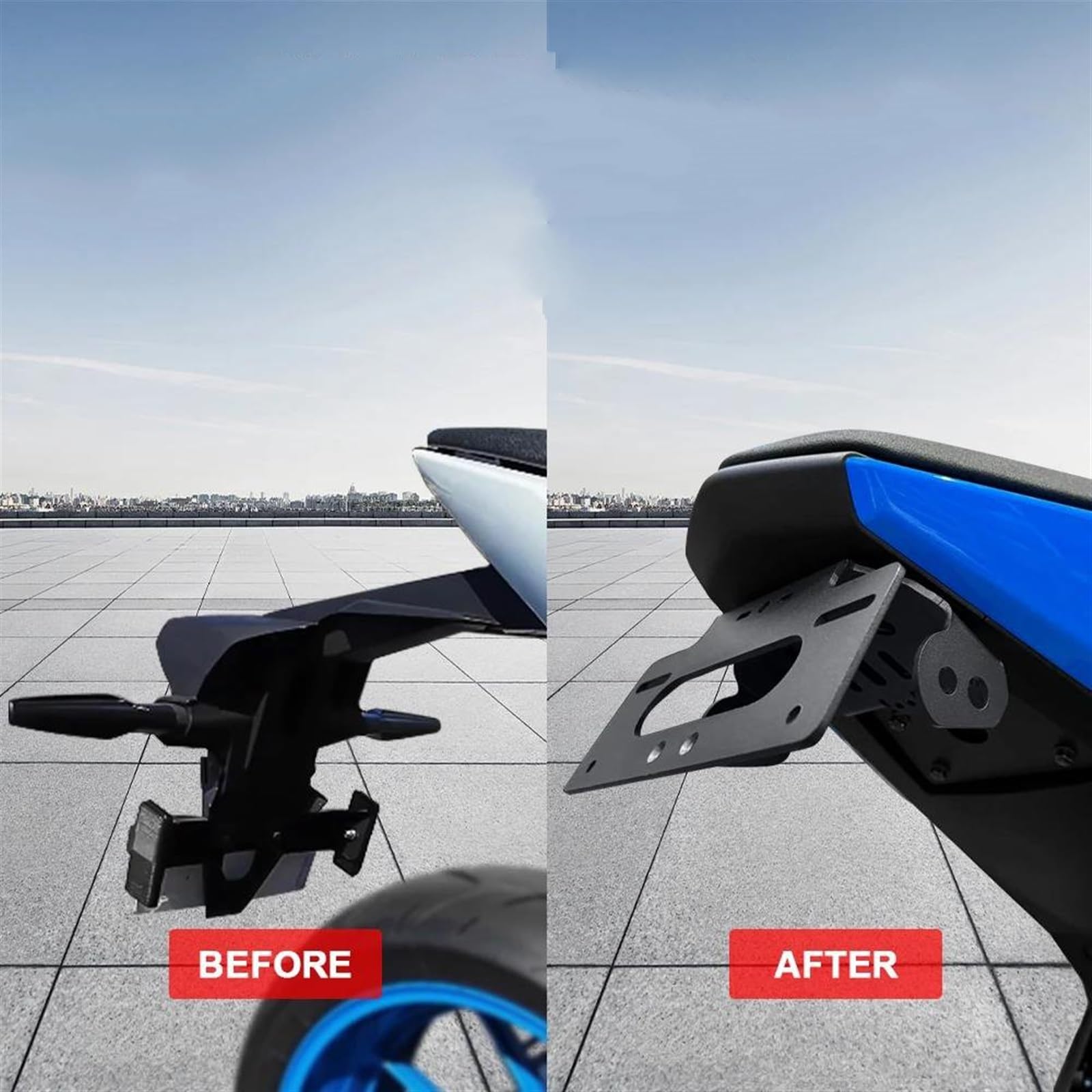 Staffa Portatarga Per Suzuki GSX-8S E GSX-8R 2023-2024 - Eliminatore Parafango In Alluminio - Foto 4