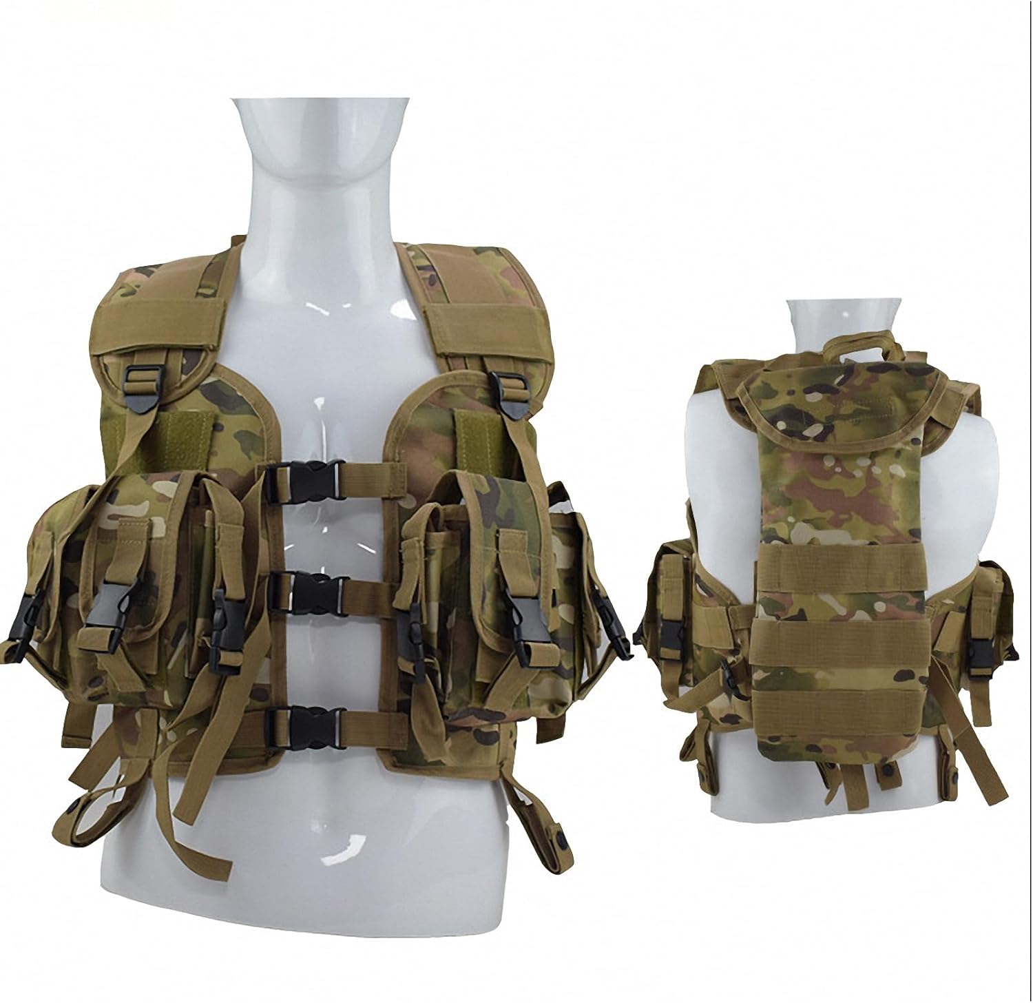 多機能メンズタクティカル腹巻ベスト、耐摩耗性トレーニングベスト収納バッグ装備、アウトドアミリタリーファン、ハイキング、狩猟、キャンプ