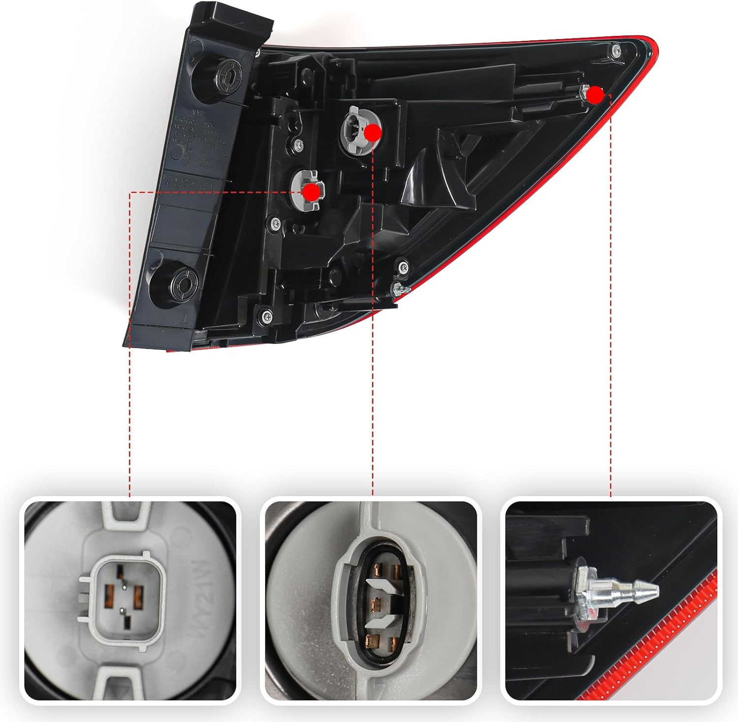 Huray Tail Light for Honda Passport 2019 2020 2021 OE Tail Lamp Brake Light Replacement (Driver Side (Left))