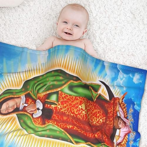 Miniatura 4 de Guadalupe - Manta virgen para bebé, recién nacido, para guardería y cuna, de franela para recibir, mantas de forro polar suave para bebé