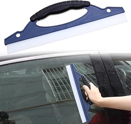 Yumfugu 1 raspador de vidrio para automóvil, herramienta de limpieza de limpiaparabrisas en forma de D, herramienta de aplicación de película de