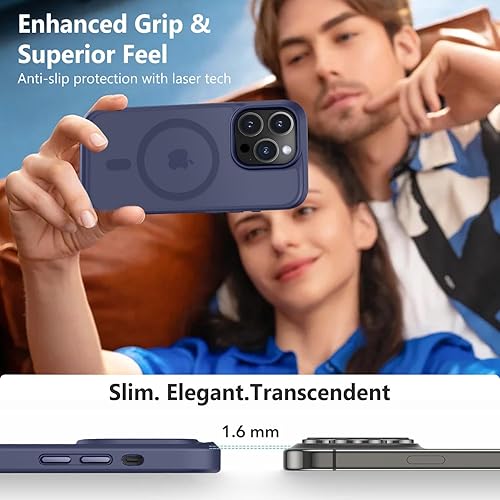 Vista 1054 de MOCCA - Funda magnética resistente para iPhone 11 de 6.1 pulgadas, compatible con MagSafe, protector de pantalla de vidrio + protector de lente