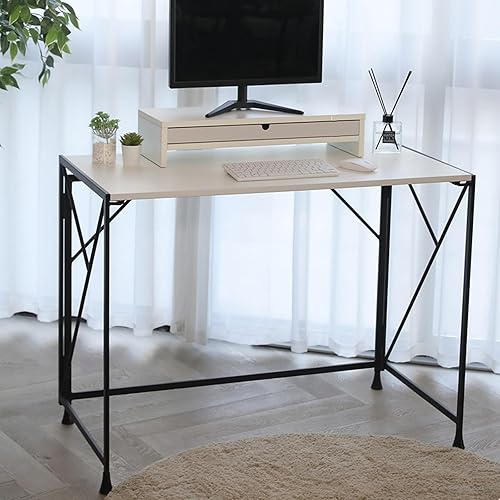 Miniatura 4 de Escritorio plegable sin montaje para espacios pequeños, escritorio portátil para computadora de escritura para oficina en casa, mesa de computadora