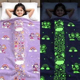 Famyo® GlowMaxx Kids Blanket | Soft Flannel Glow in Dark Blanket – Mermaid & Unicorn | AC Blanket for Kids | Summer Blanke... Price In India