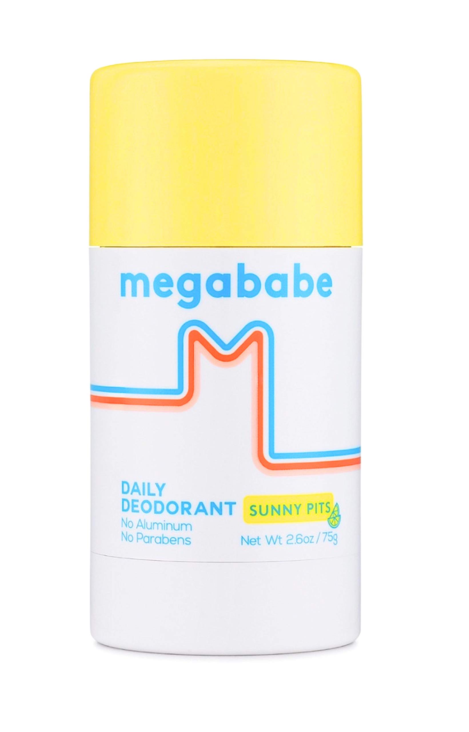 Megababe Daily Deodorant | Aluminum-Free, Clear & Clean | 2.6 oz (2.6 oz (Pack of 1), Sunny Pits)