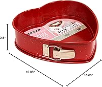 Vista 8 de casaWare Heart Springform - Sartén de 10 pulgadas, revestimiento de cerámica, antiadherente, granito rojo