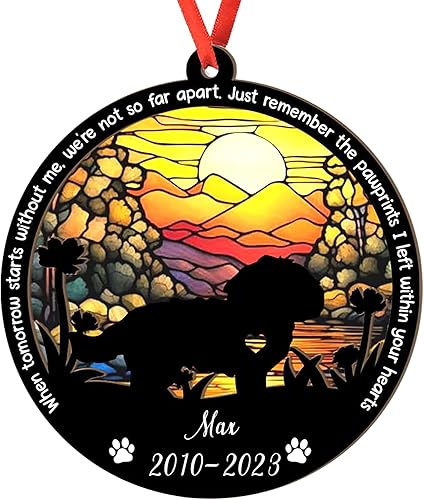 Miniatura 9 de Adorno personalizado para atrapasoles Bichon Frise, Bichon Frise Sun Catcher Adorno de Navidad – Regalo para perro amante, Bichon Frise 3D 2 capas