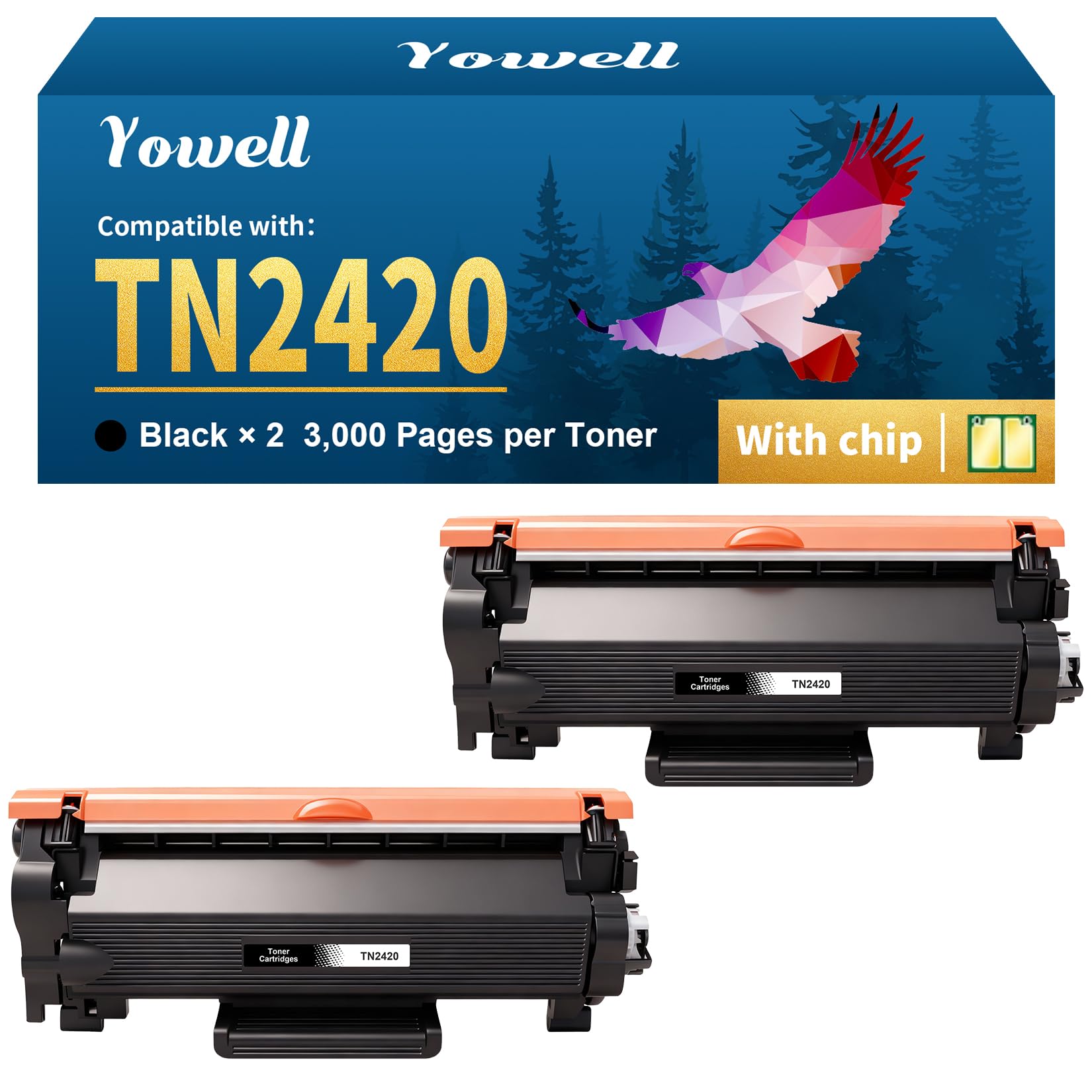 Yowell 142A W1420A Tonerkartusche Mit Chip Kompatibel für HP 142A W1420A 142X W1420X für HP LaserJet MFP M140w Toner für LaserJet M110w M110 MFP M139w M139 M140w M140 (1 Schwarz)