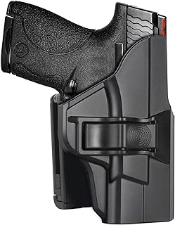 M&P Shield 9mm Holster,OWB Holster for Smith & Wesson M&P Shield 9mm.40 3.1â€ Barrel,Index Finger Release,Durable Polymer,Holsters Fit Shield M2.0-9mm/.40(3.1