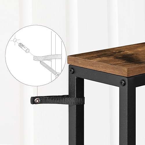 Miniatura 8 de Mesa consola, paquete de 2 mesas de sofá estrechas, mesa de entrada de 43.3 pulgadas con estación de energía, mesa detrás del sofá, para sala de