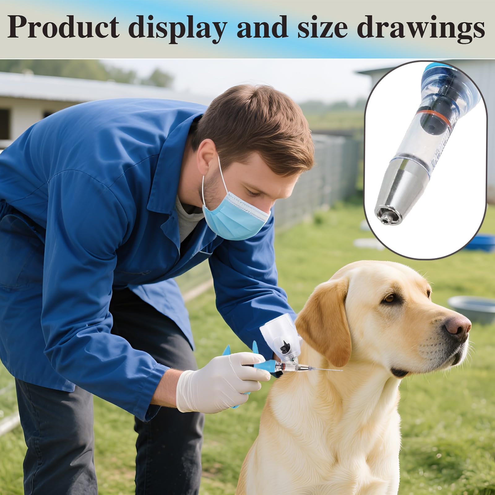 5 MLEinstellbare PräZise Viehspritze FüR Ziegen, Einstellbarer Tierinjektor, Automatische VeterinäR-Endlosspritze, PräZise Viehspritze FüR Ziegen, for Cattle Goat Pig Cow Chickens Poultry