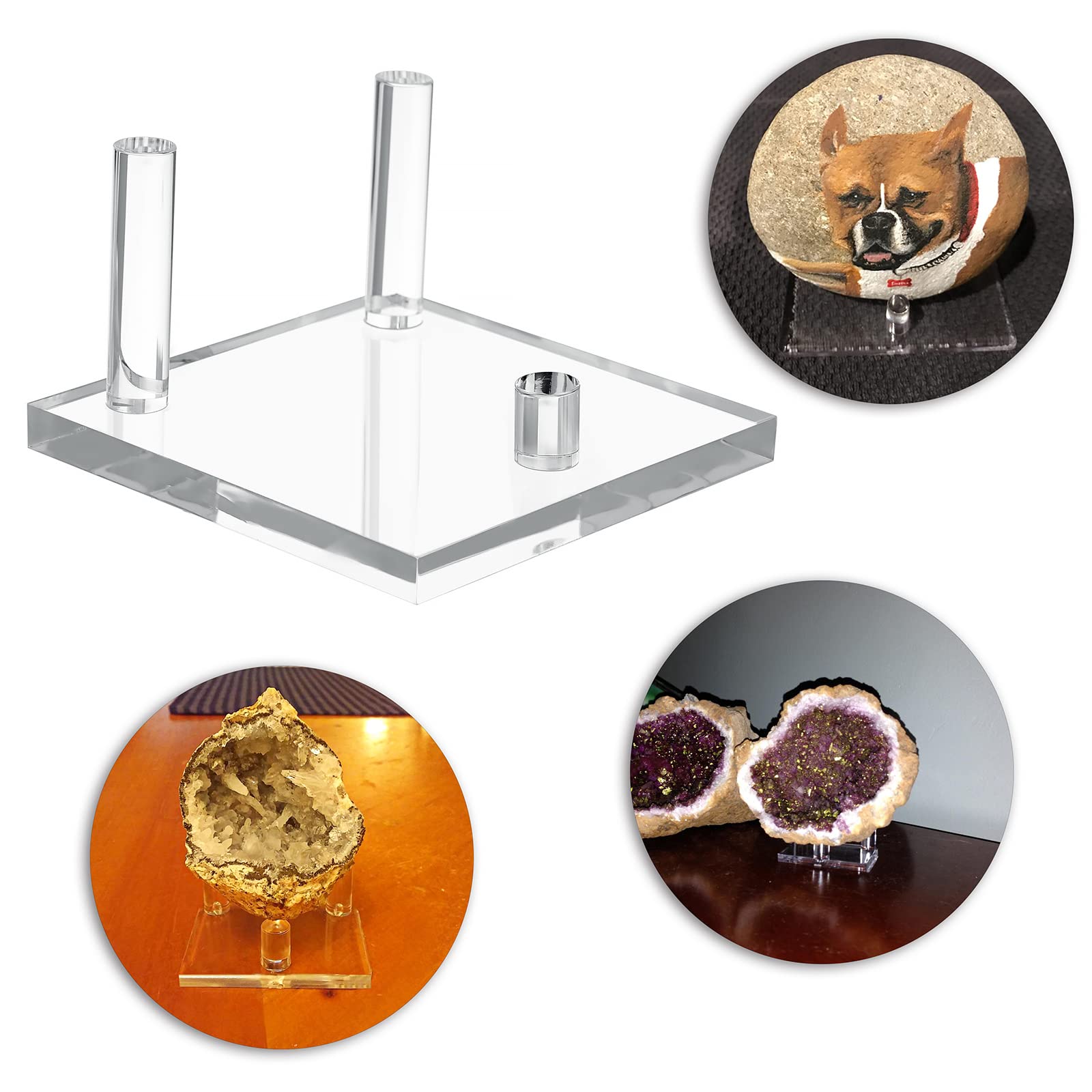 OnFireGuy Espositore Per Piastre Trasparente - Alto 7,5'' - Resistente, Autoportante