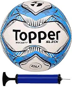 Bola Society Topper Slick Azul + Bomba De Ar