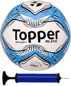 Bola Society Topper Slick Azul + Bomba De Ar