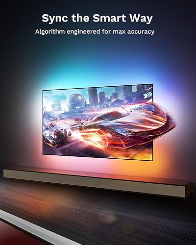 Miniatura 4 de Lytmi Retroiluminación LED para TV con HDMI 2.0 Sync Stick Inmersiva RGBIC Retroiluminación para televisores de 25 a 55 pulgadas Plug and Play Tiras