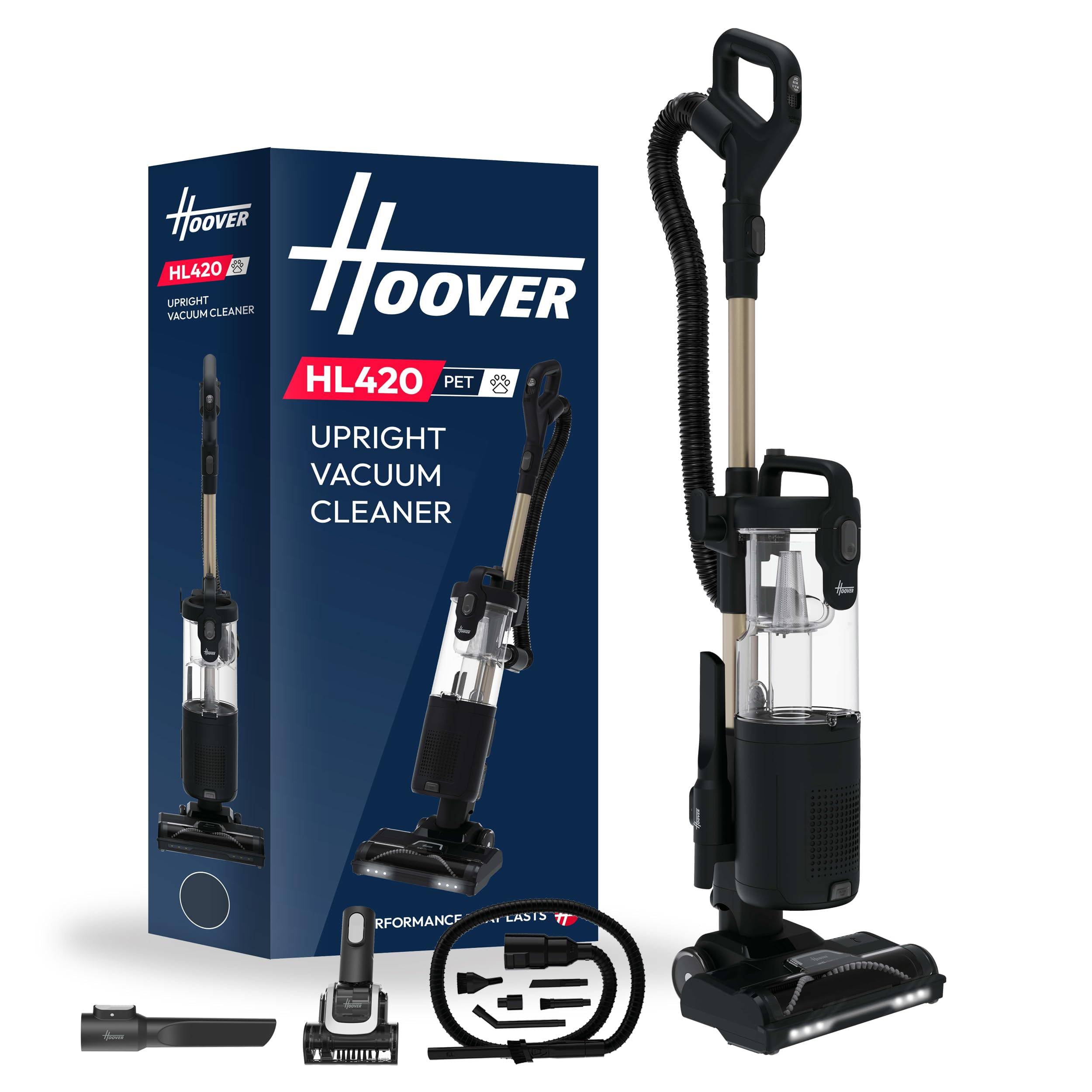 Hoover HL420 Pets Upright Vacuum Cleaner, 850w, H13 HEPA Anti-Allergy Filter, Includes Car Detailing Kit, 2-in-1 Upright & Handheld, 2.5L Bin, LED lights, Lightweight Under 5kg, Pet Hair [HL420PTC]