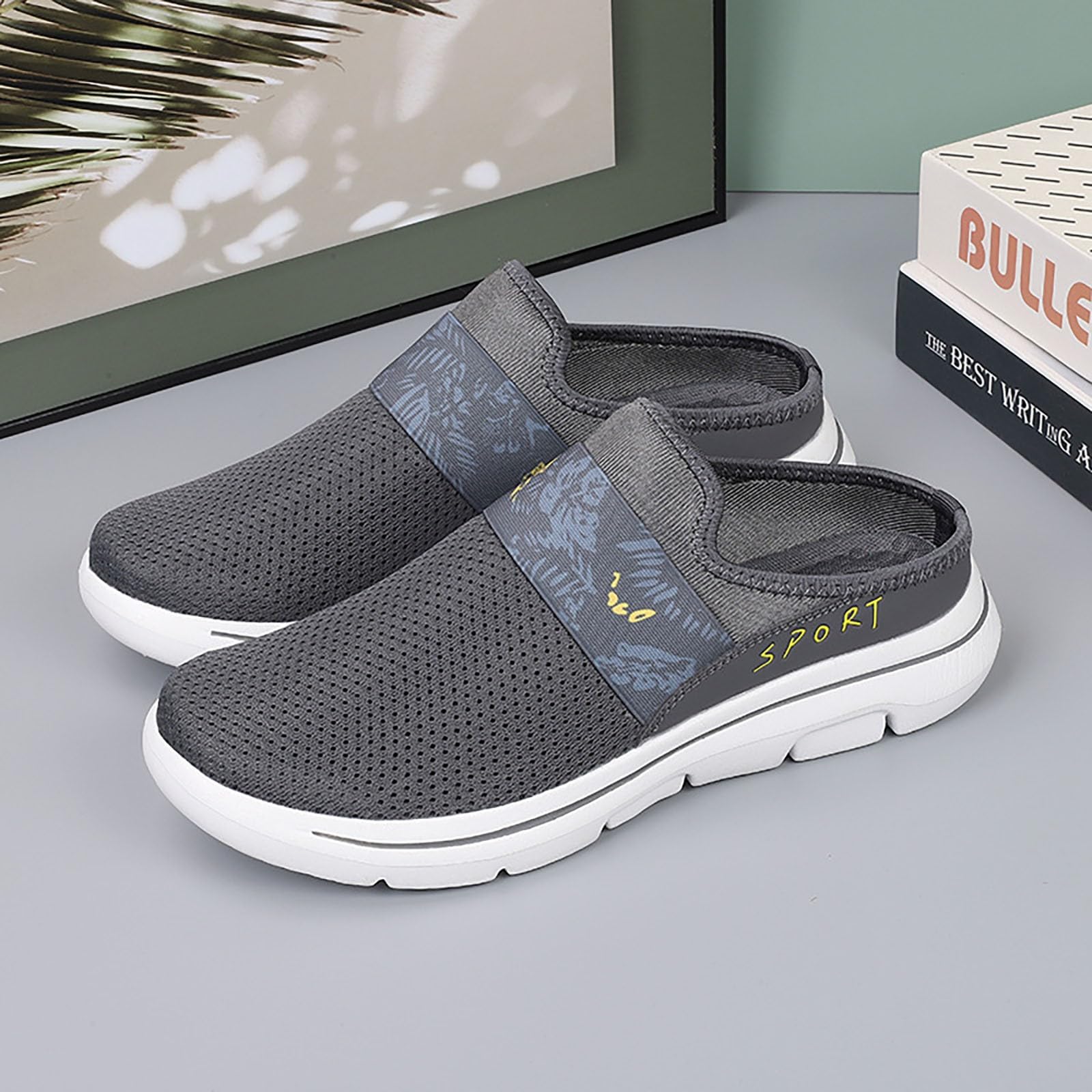 Easy Zapatos Mujer Zapatos Transpirables Tejidos para Caminar en Zapatos de Espuma Soporte Arco Manos In-Sneakers Mujer Zapatos Negro