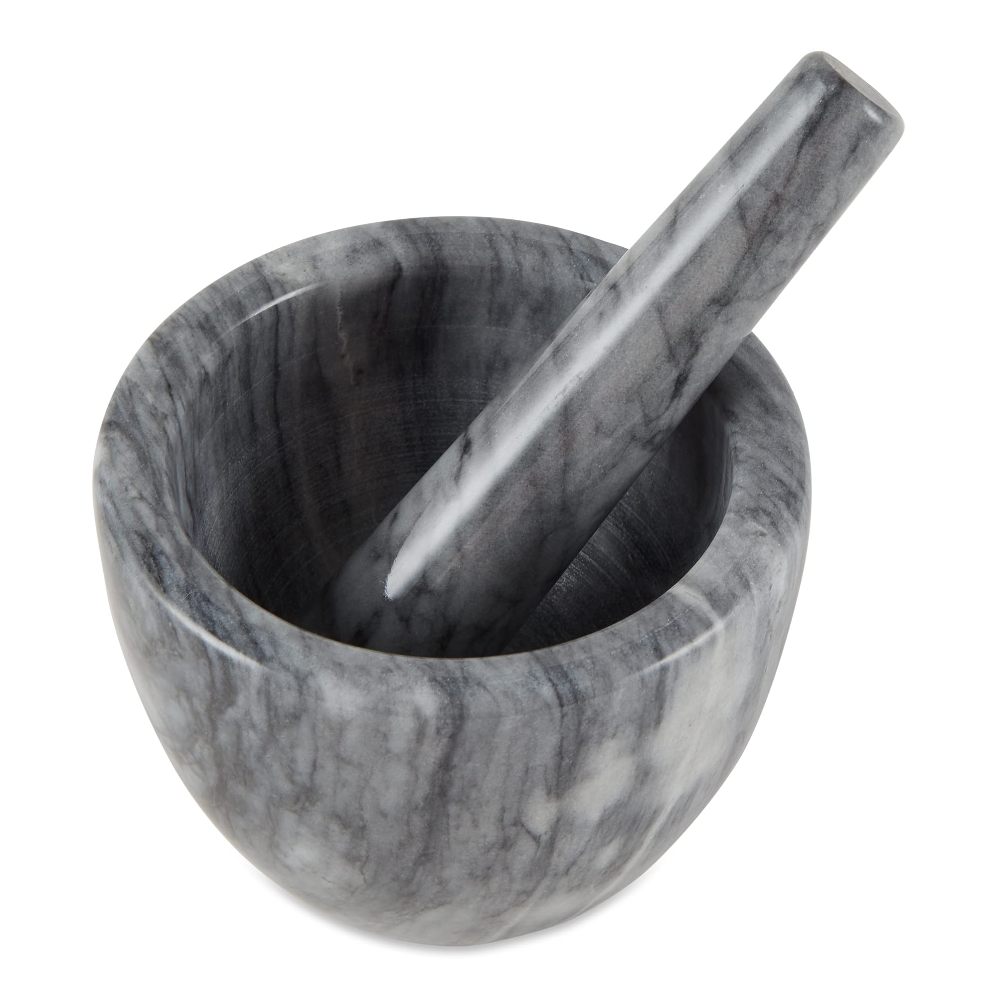 RSVP International Marble Mortar & Pestle Mano de mortero, Gres, Mármol Gris