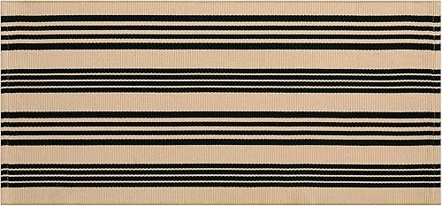 Miniatura 9 de OJIA Tapete para puerta delantera, 24 x 51 pulgadas, lavable a máquina, tapete para puerta de exterior, alfombra de entrada a rayas para interiores