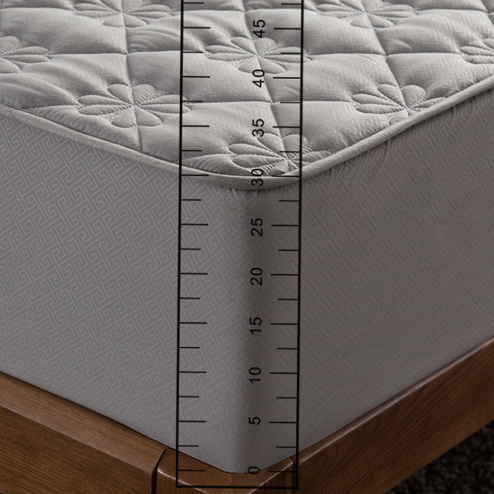 Protector De ColchóN De TamañO Completo,Funda De Colchón Acolchada,Bolsillo Profundo De 2''A14'',Relleno Alternativo De Plumón Fino,Silencioso Y Transpirable Color Blanco(L,120x200x36)