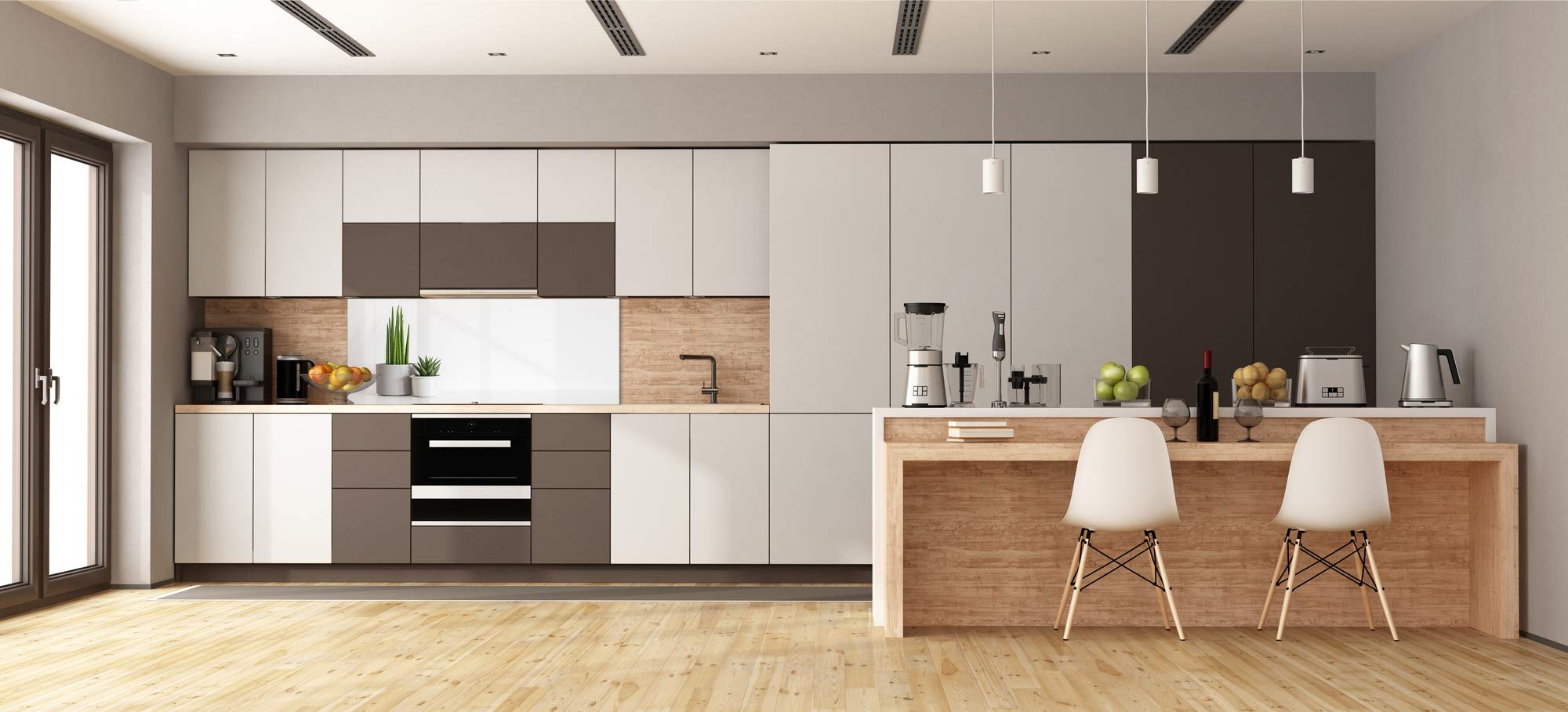 Pannello decorativo per cucina - Pannello a parete in vetro temperato BBS04B