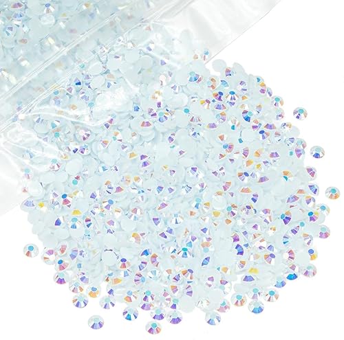 Vista 75 de 3000 diamantes de imitación de resina Peacok AB de 0.197 pulgadas para manualidades, diamantes de imitación de gelatina AB verde oscuro AB a granel