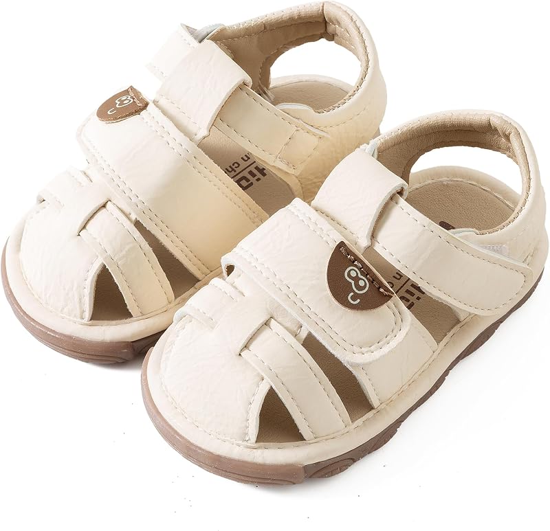 Jastore Infant Baby Boys Girls Squeaky Sandals Summer Beach Toddler Newborn Anti Slip Crib Shoes First Walkers Prewalkers Shoes