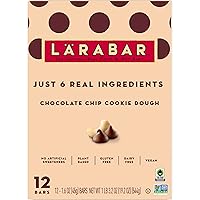 Vista 4 de Larabar - Masa de galletas con chispas de chocolate, barras de frutas y nueces sin gluten, 12