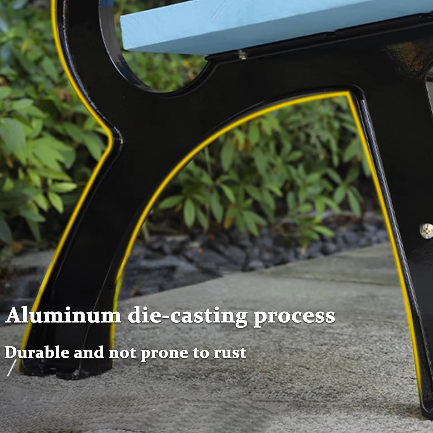 Outdoor Bench, Rustic Garden Bench, Weatherproof Garden Bench, Park Patio Seat, Patio Outdoor Garden Bench, Wood Garden Bench for Park Garden,Patio and Lounge(Blue,120cm/47.2in)