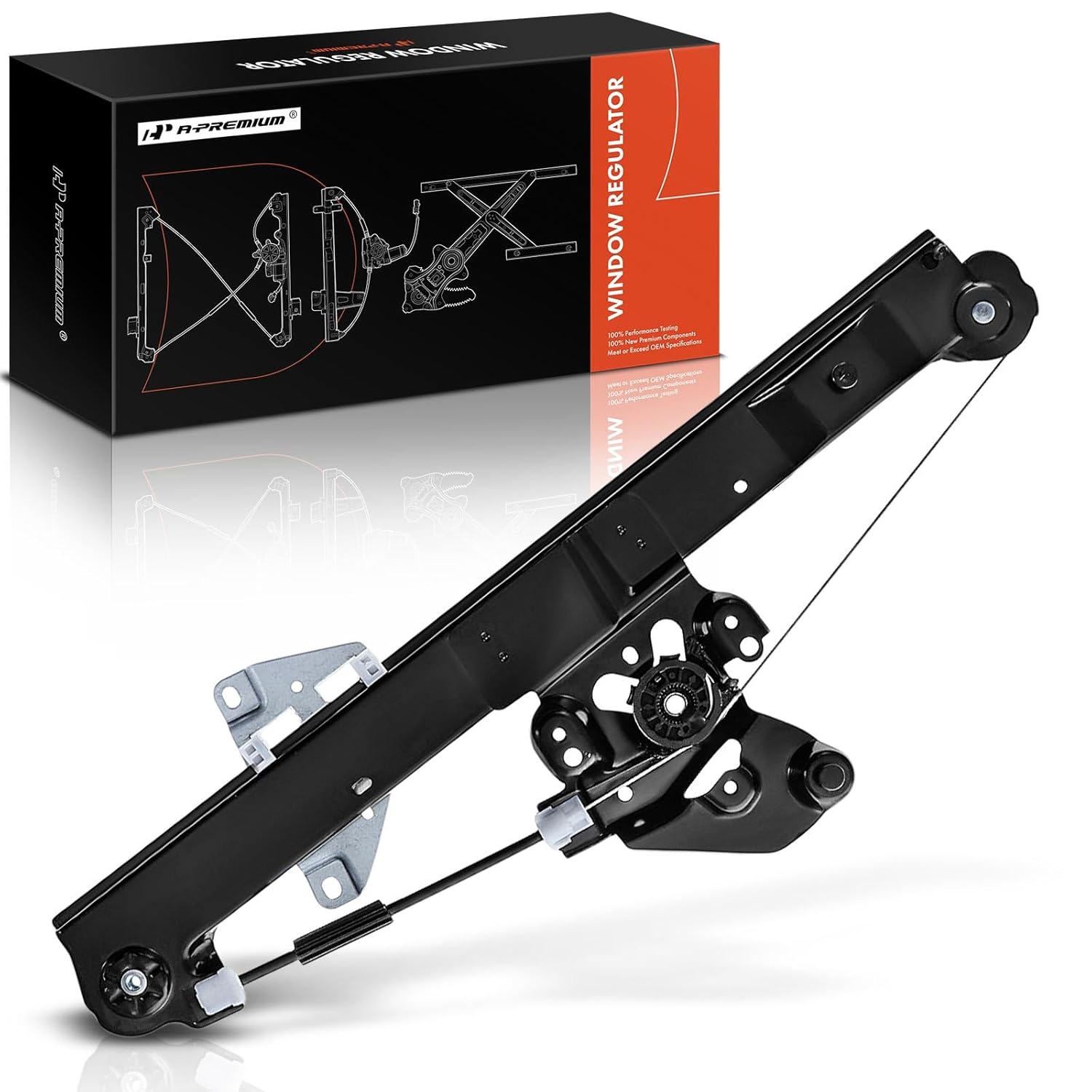 Regulador de Vidro Elétrico A-Premium Sem Motor Compatível com Saab 9-3 2003-2007, Lado Esquerdo Traseiro do Motorista