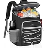 Cooler Backpack, Portable Insulated Leakproof Backpack for 33 Cans (330ml), Lightweight Insulated Soft Cooler Backpack for Picnic, BBQ Camping, Lunch, Beach and Hiking, for Men and Women