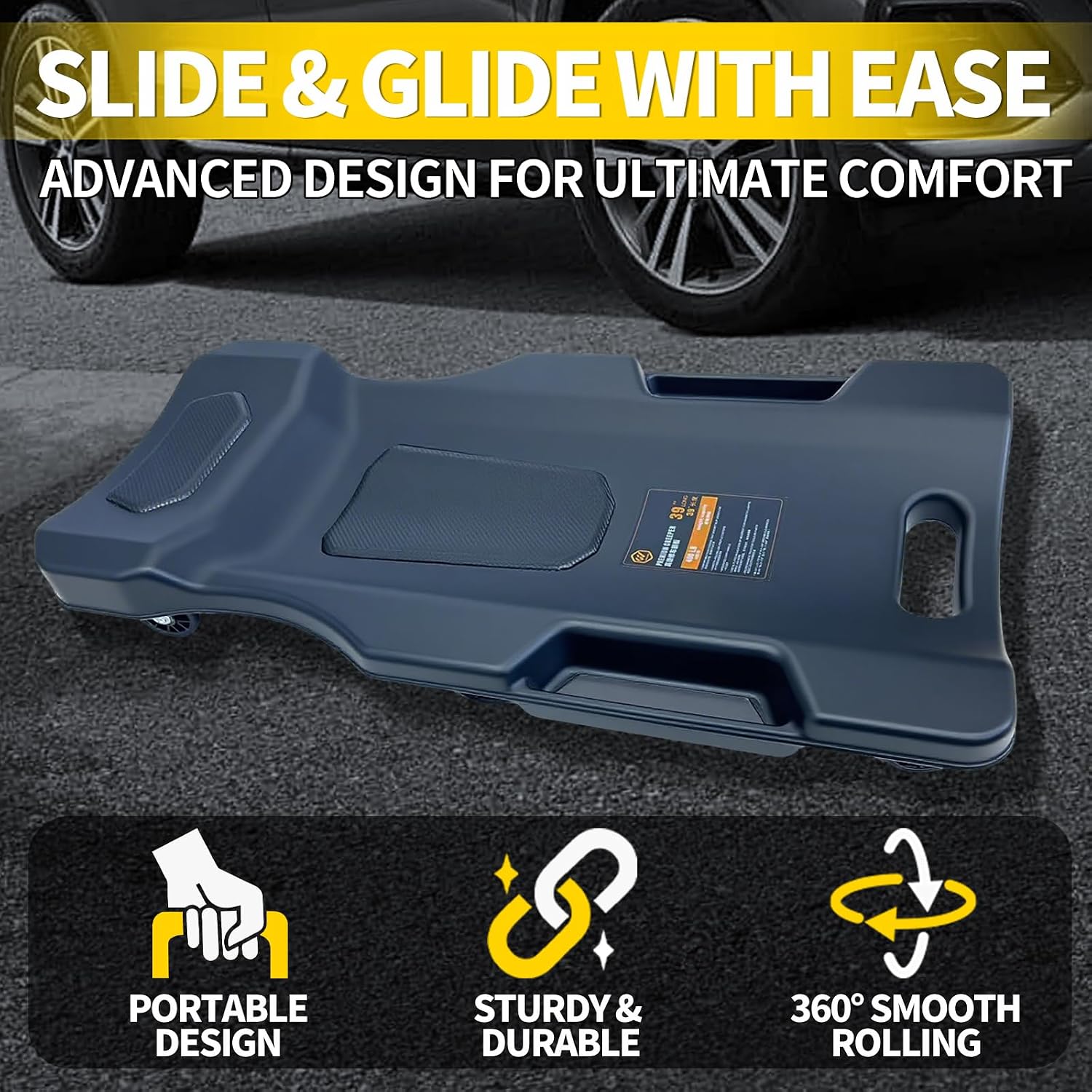 Mechanic HDPE Body Plastic Creeper 39inch