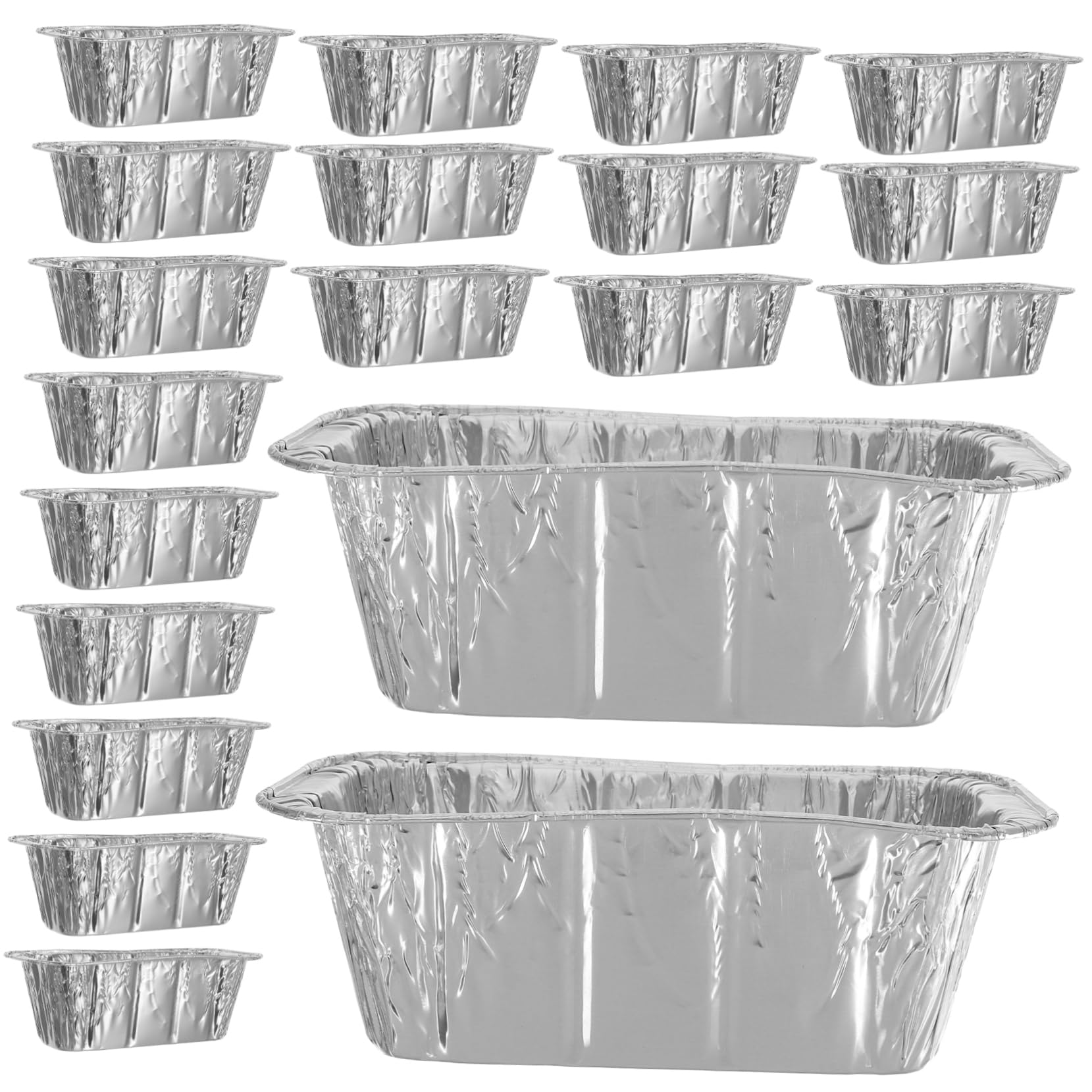Milisten Outdoor Grill Grease Catcher 30ct Aluminum Foil Grease Trays Easy to Use Clean Gas Grill Drip Pan Liners Fits Griddles