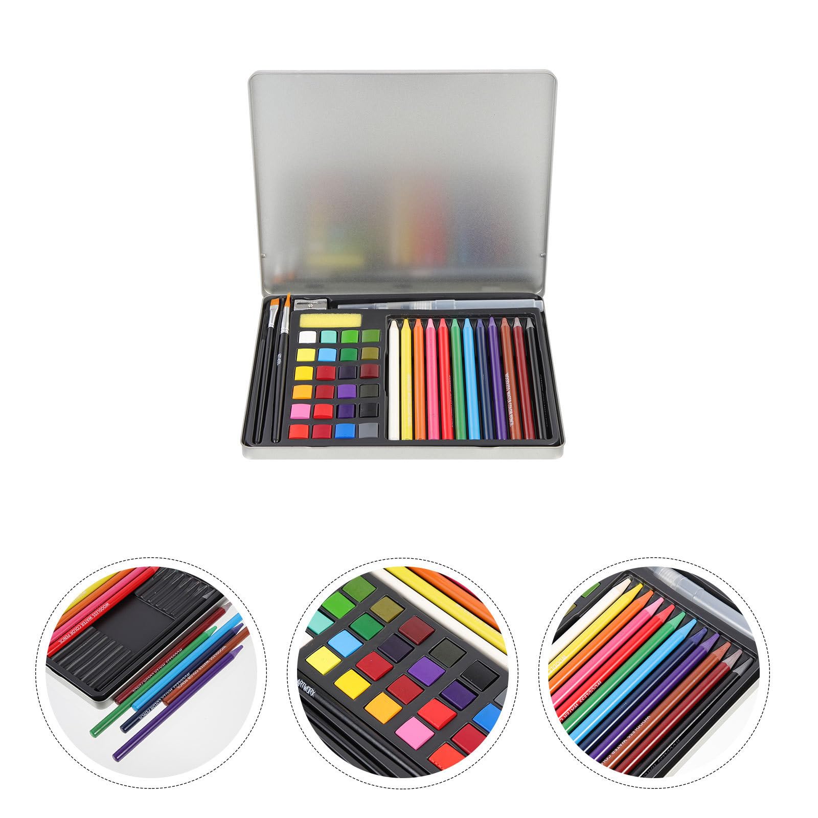 Juego de Acuarelas Portátil para Artista, Pintura DIY
