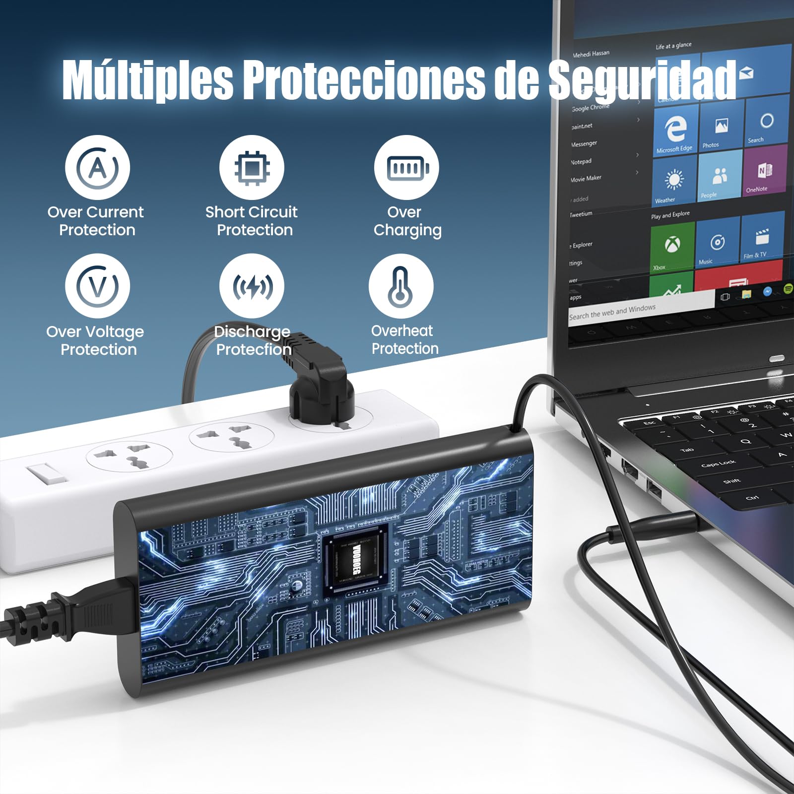 130W 19.5V 6.67A Cargador Portátil para DELL Alimentacion 4,5 x 3,0 mm | para DELL XPS 15 7590 9530 9550 9560 9570 Precision M3800 M2800 5510 5520 5530 5540 Insprion 7347 7348 HA130PM130 DA130PM130