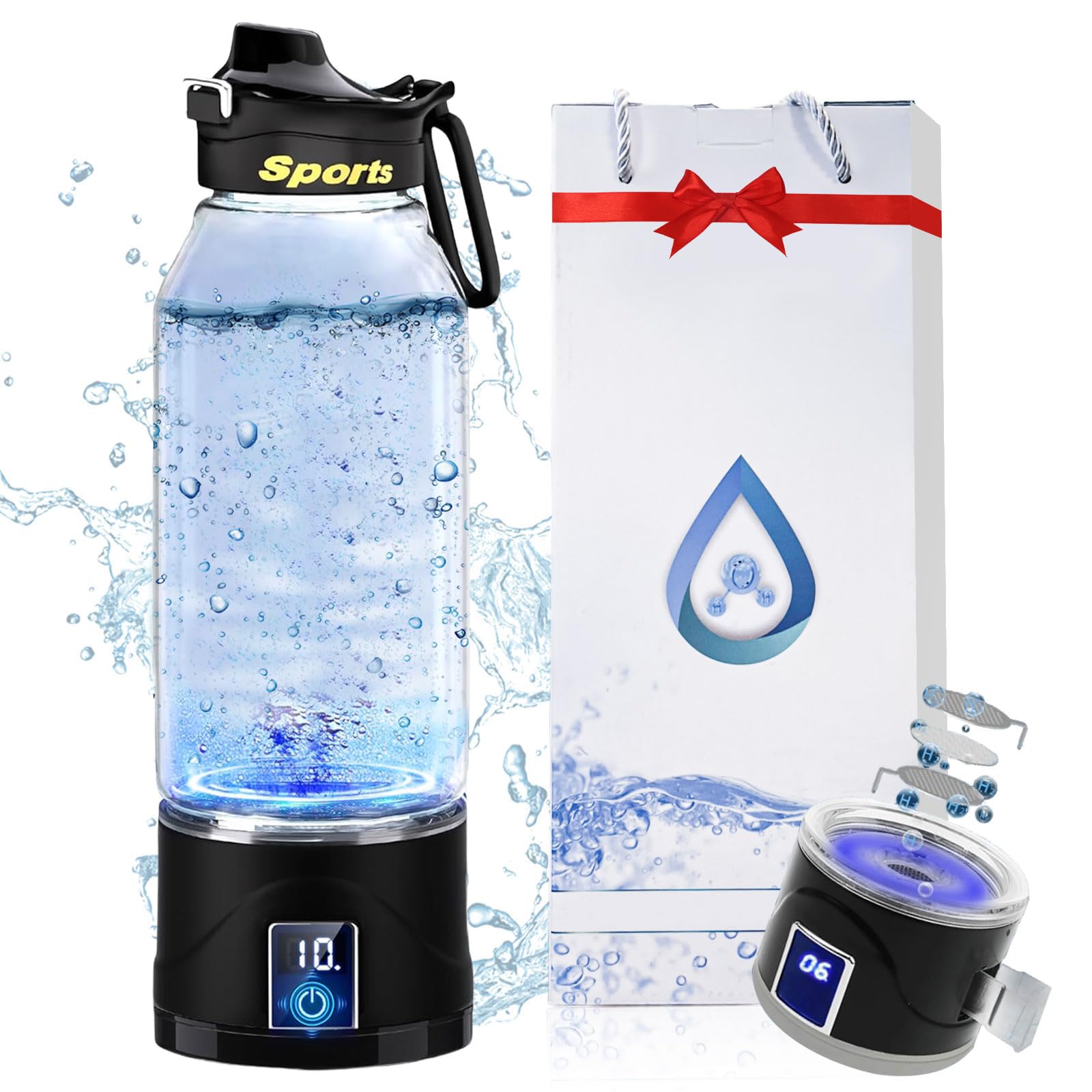 Botella De Agua De Hidrógeno Con Tecnología SPE Y PEM, Máquina Ionizadora Portátil De Agua Rica En Hidrogeno Para Fitness Hogar Oficina Viajes