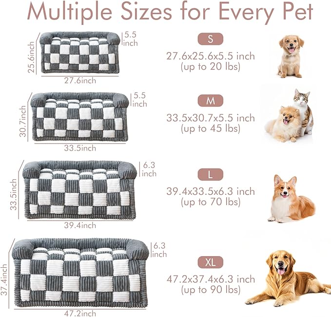 Cama para Perro Sofá Mediana Lavable y Plegable miniatura 5